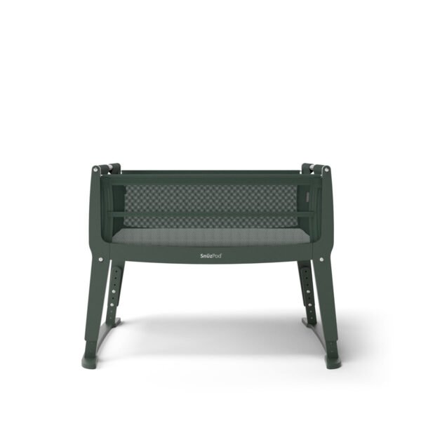 SnuzPod Studio Bedside Crib with mattress - Berlin Green