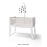 SnuzPod Studio Bedside Crib with mattress - Paris White - Image 11