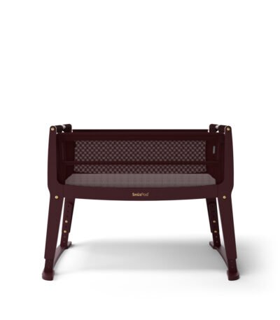 SnuzPod Studio Bedside Crib with mattress - Rome Burgundy