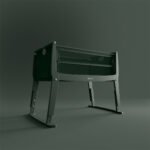 SnuzPod Studio Bedside Crib with mattress - Berlin Green - Image 2