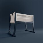 SnuzPod Studio Bedside Crib with mattress - London Navy - Image 2