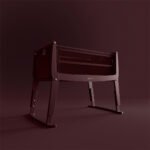 SnuzPod Studio Bedside Crib with mattress - Rome Burgundy - Image 2