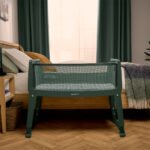 SnuzPod Studio Bedside Crib with mattress - Berlin Green - Image 3