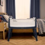SnuzPod Studio Bedside Crib with mattress - London Navy - Image 3
