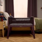 SnuzPod Studio Bedside Crib with mattress - Rome Burgundy - Image 3
