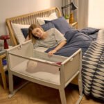 SnuzPod Studio Bedside Crib with mattress - Oslo Grey - Image 4