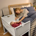 SnuzPod Studio Bedside Crib with mattress - Paris White - Image 4