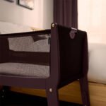 SnuzPod Studio Bedside Crib with mattress - Rome Burgundy - Image 6