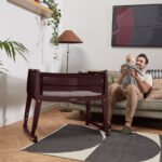 SnuzPod Studio Bedside Crib with mattress - Rome Burgundy - Image 7