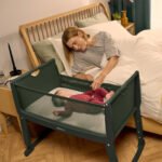 SnuzPod Studio Bedside Crib with mattress - Berlin Green - Image 7