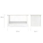 CuddleCo Clara Cot Bed - White/Ash - Image 5