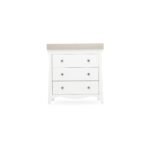 CuddleCo Clara 3 Drawer Dresser & Changer - White/Ash