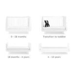 SnuzKot Skandi 2 Piece Nursery Furniture Set - White - Image 7