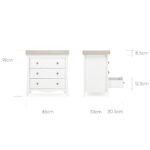 CuddleCo Clara 2pc Dresser & Cot Bed – White - Image 28