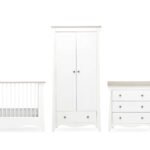 CuddleCo Clara 3pc Nursery Set – White