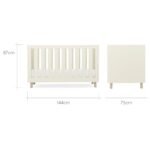CuddleCo Harper Cot Bed - Cream & Ash - Image 11