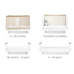 SnuzKot Skandi 3 Piece Nursery Furniture Set - Natural - Image 6