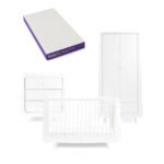 SnuzKot Skandi 3 Piece Nursery Furniture Set - White - Image 8